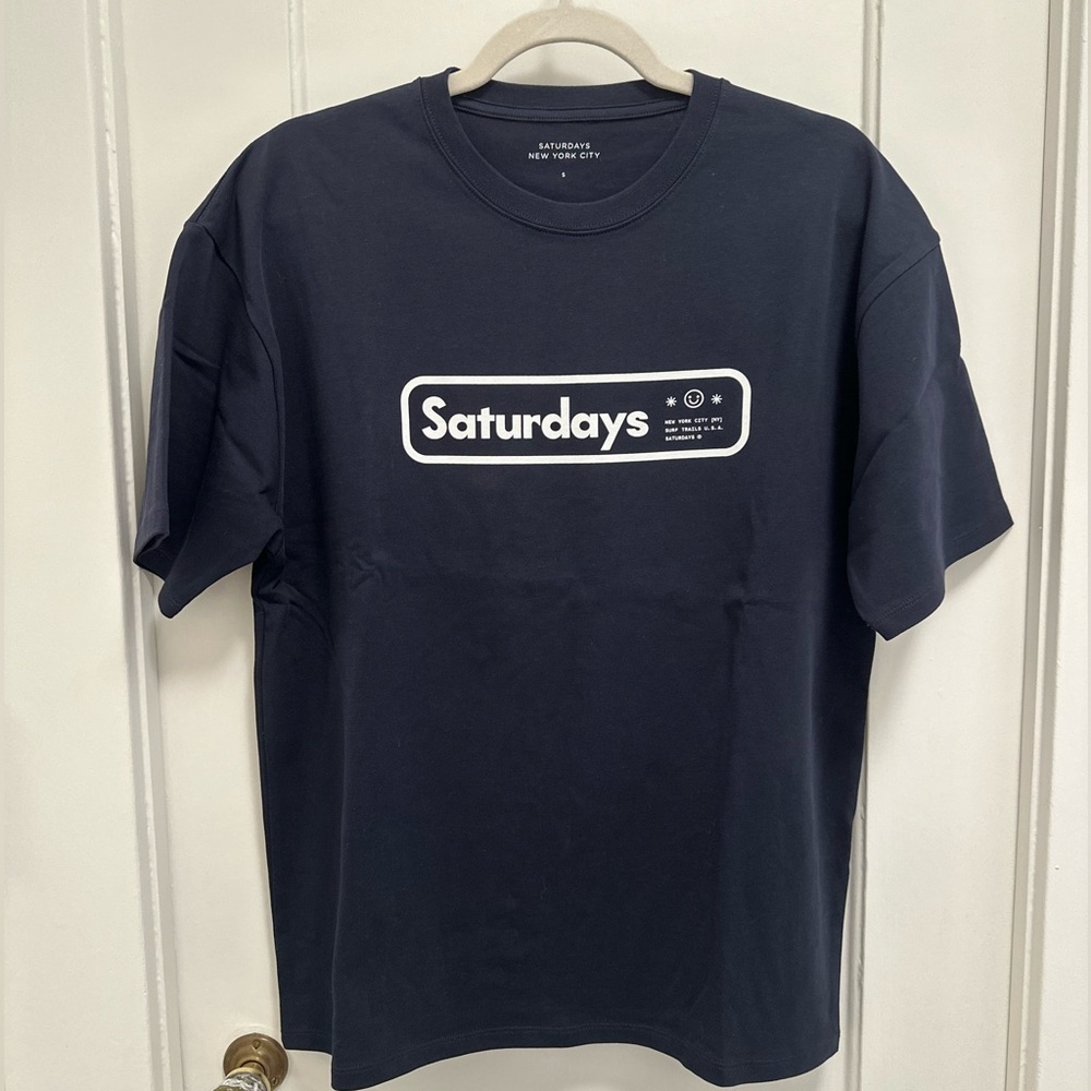 NWOT Saturdays New York City | Men’s Short Sleeve Navy Blue Graphic Tee | Size S